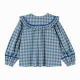 Emile Et Ida - Blouse Grand Col Carreau Carreaux Celestine