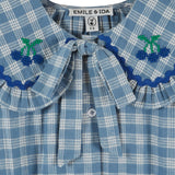 Emile Et Ida - Blouse Grand Col Carreau Carreaux Celestine