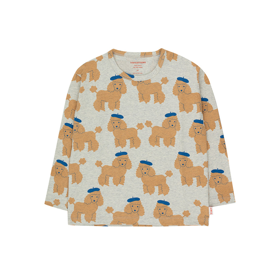 Tiny Cottons :: Tiny Poodle Tee Light Grey Heather