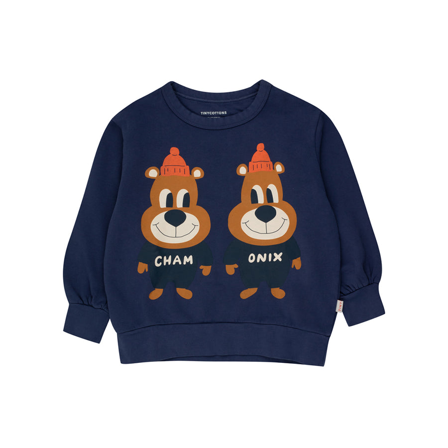 Tiny Cottons :: Chamonix Twins Sweatshirt Light Navy