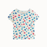 Mini Rodini - Flowers Aop Picot Edge Pointelle Ss Tee Multi
