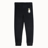 [Pre-Order] Mini Rodini - Penguin Patch Microfleece Trousers Black