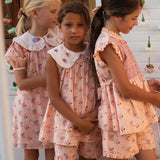 Bachaa -  Buttercream Blouse & Short Set Bird Print
