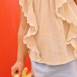Louise Misha :: Blouse Gia Yellow Sunny Stripes