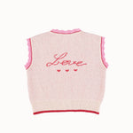 Bebe Organic Pomme Vest Love Apple Knit - kids vest lifestyle photo