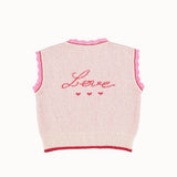 Bebe Organic Pomme Vest Love Apple Knit - kids vest lifestyle photo