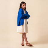 Birinit Petit -  Cobalt Knit Jacket With Floral Embroidery