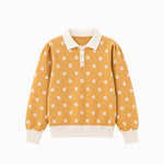 Birinit Petit Mustard Floral Knit Sweater - girls autumn sweater