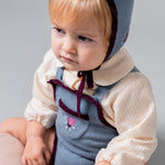 Birinit Petit Stone Knit Embroidered Bonnet - baby hat close-up