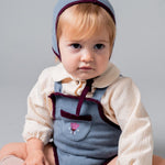Birinit Petit Stone Knit Embroidered Bonnet - baby hat detail
