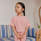 Louise Misha :: Blouse Kalistee Pink Gelato Stripes