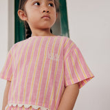 Louise Misha :: Blouse Kalistee Pink Gelato Stripes