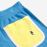 Bobo Choses :: Blue Color Block Terry Cloth Shorts