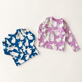 Smafolk -  Gala Long-Sleeved Top With Dancing Ghosts Seawind