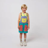 [Pre-Order] Bobo Choses :: Smiling Color Block Denim Dungaree