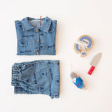 Bobo Choses -  Pickles The Dog All Over Light Denim Pants