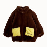 [Pre-Order] Mini Rodini - Rabbit Ear Faux Fur Jacket Brown