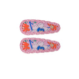 [Pre-Order] Kidsagogo :: Crochet Trim Hair Clip Vite Fiorita Camelia Pink