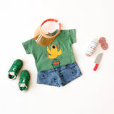 Bobo Choses -  Pickles The Dog All Over Denim Short Baby