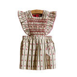 Bonjour Diary :: Apron Dress Tapestry Khaki Stripe Print
