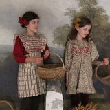 Bonjour Diary :: Apron Dress Tapestry Khaki Stripe Print