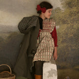 Bonjour Diary :: Apron Dress Tapestry Khaki Stripe Print