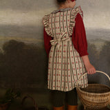 Bonjour Diary :: Apron Dress Tapestry Khaki Stripe Print