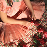 Bonjour Diary :: Dress Pleated Nude Taffetas