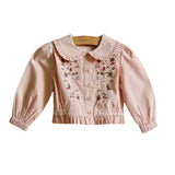 Bonjour Diary :: Embroidered Shirt Pink Dot Print