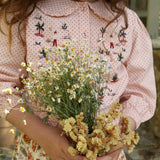 Bonjour Diary :: Embroidered Shirt Pink Dot Print