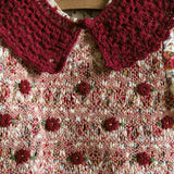 Bonjour Diary :: Handsmock Blouse With Removable Crochet Collar Aline Print