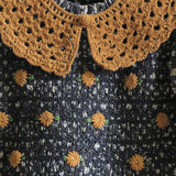 Bonjour Diary :: Handsmock Blouse With Removable Crochet Collar Provencal Print