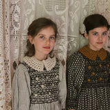 Bonjour Diary :: Handsmock Blouse With Removable Crochet Collar Provencal Print