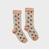 Bonjour Diary :: Farandole Flowers Socks Nude Pink