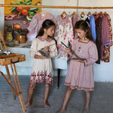 Bonjour Diary - Embroidered Dress Nude Check