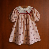 Bonjour Diary - Princess Dress Pink Garden Flowers Print