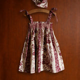 Bonjour Diary - Skirt Dress With Triangle Scarf Bird Print