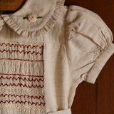 Bonjour Diary - Handsmock Dress Natural Cotton Flex