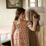 Bonjour Diary - Romantique Tunique Pink Garden Flowers Print