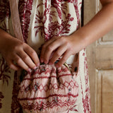 Bonjour Diary - Skirt Dress With Triangle Scarf Bird Print