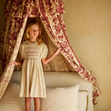 Bonjour Diary - Handsmock Dress Natural Cotton Flex