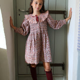 Bonjour Diary - Tunic With Hair Clip Blue Flower Field Print