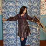 Bonjour Diary - Tunic With Hair Clips Little Bouquet Print