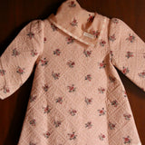 Bonjour Diary - Reversible Dress Coat With Triangle Scarf Coat Pink Garden Flowers Print