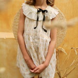 Bonjour Diary :: Ibiza Top + Hairclip Flowers Lurex Ecru Chanderi