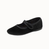 Cienta - Velvet Mary Jane Black
