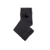 Collegien :: Eleonore Ribbed Merino Wool Legwarmers With Pompoms 783