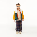 Tinycottons :: Color Block Polar Sherpa Jacket Warm Grey/Bottle Green