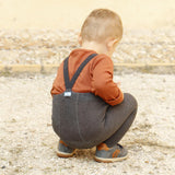 Silly Silas :: Footed (유발) Cotton Tights Dark Grey Blend