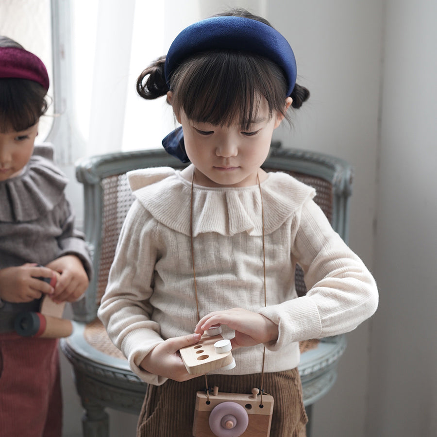 Mes Kids Des Fleurs :: Frill Collar Sweater Beige
